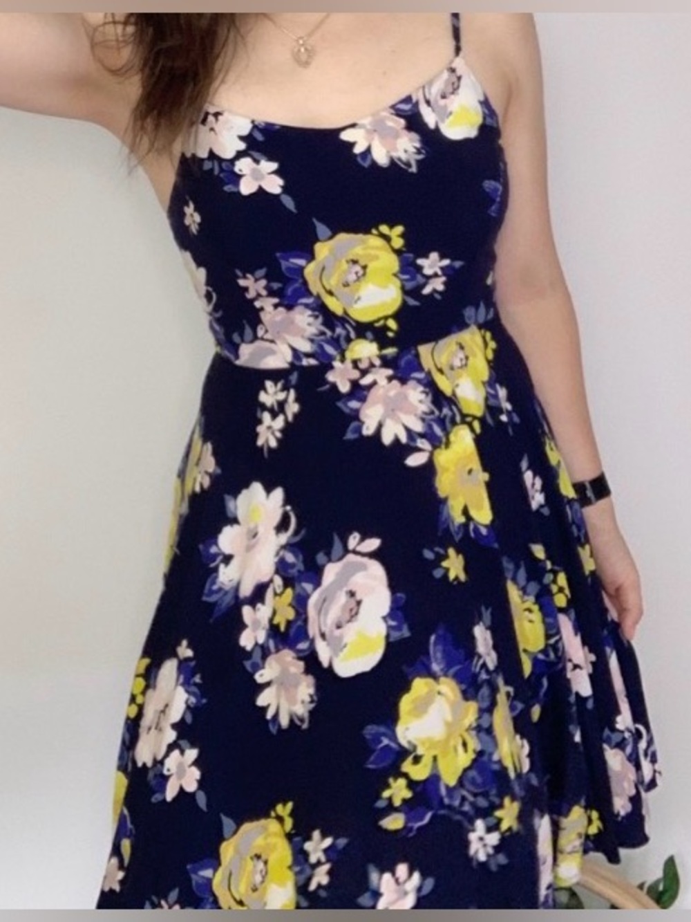 Navy Floral Dress - Picture 5 of 11